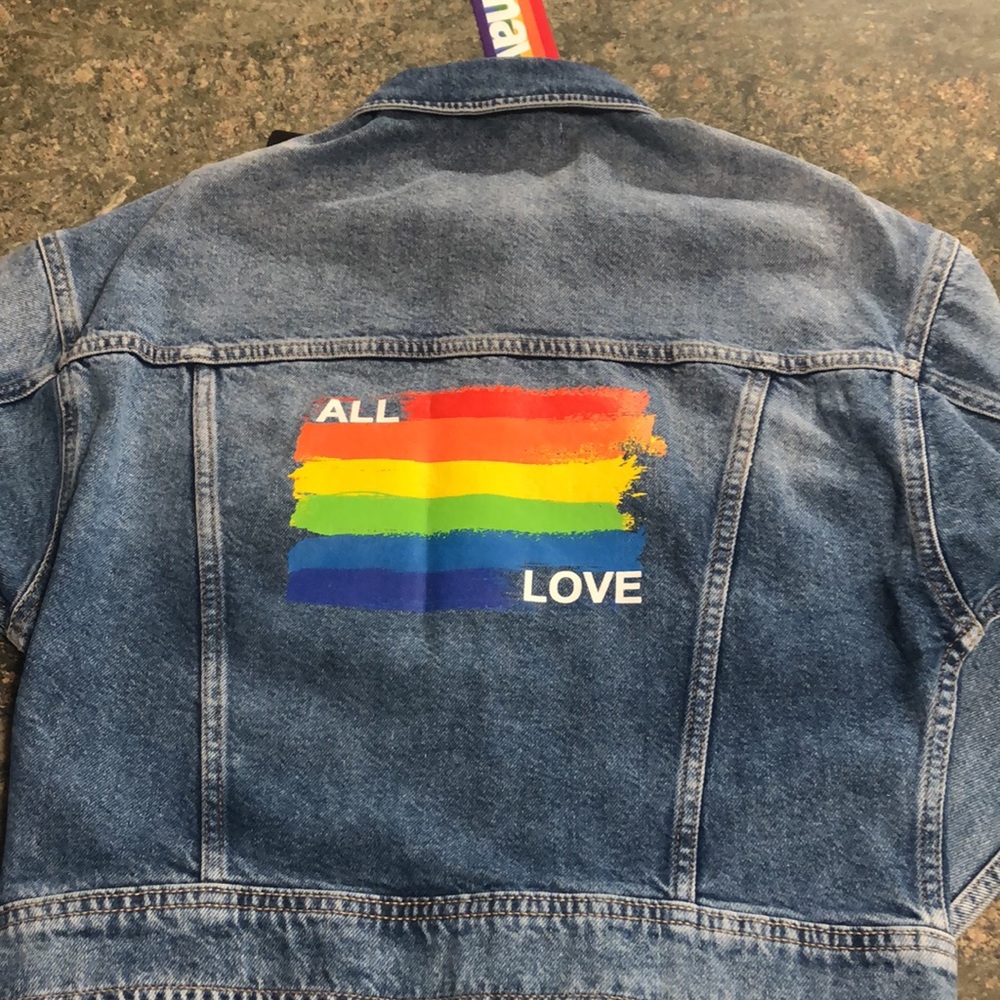 NWT Mavi Denim All For Love Pride Denim Jacket!